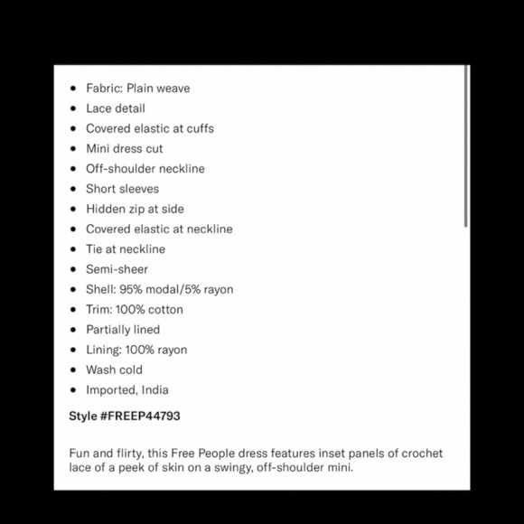 Free People Creul Intentions Dress in White- 0,2,12 - Picture 12 of 12